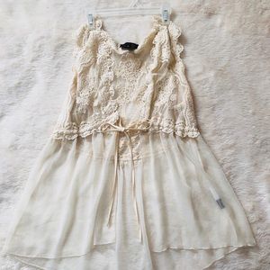 CYNTHIA ROWLEY Lace Vest